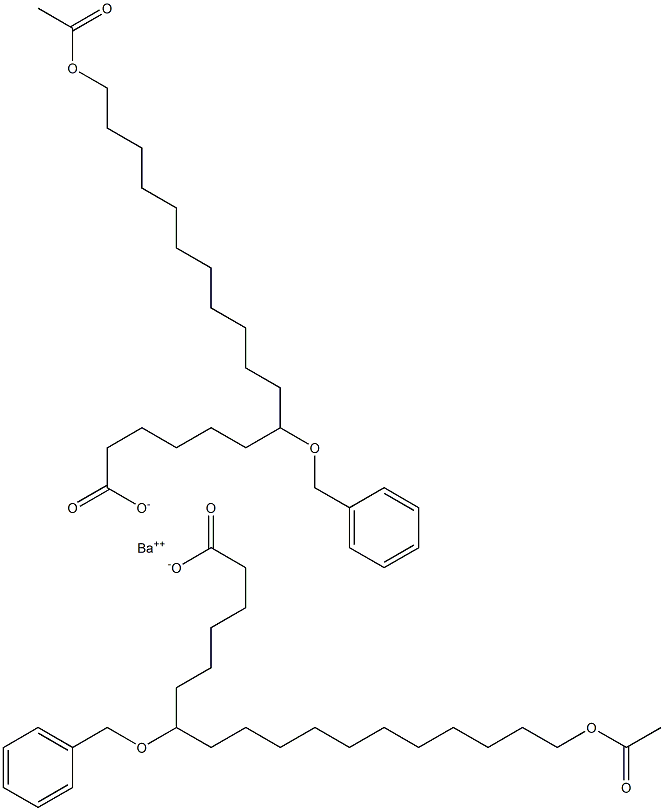 Bis(7-benzyloxy-18-acetyloxystearic acid)barium salt 구조식 이미지