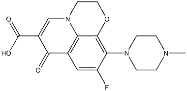 9-Fluoro-2,3-dihydro-10-(4-methyl-1-piperazinyl)-7-oxo-7H-pyrido[1,2,3-de]-1,4-benzoxazine-6-carboxylic acid Structure