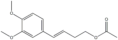 (1E)-1-(3,4-Dimethoxyphenyl)-1-butene-4-ol acetate Structure