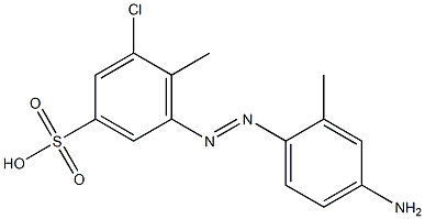 5-(4-Amino-2-methylphenylazo)-3-chloro-4-methylbenzenesulfonic acid Structure