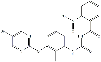 1-(2-Nitrobenzoyl)-3-[3-[(5-bromo-2-pyrimidinyl)oxy]-2-methylphenyl]urea Structure