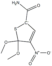 2-Carbamoyl-4-nitro-5,5-dimethoxy-2,5-dihydrothiophen-2-ide 구조식 이미지