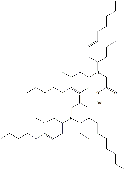 Bis[N,N-di(6-dodecen-4-yl)glycine]calcium salt 구조식 이미지