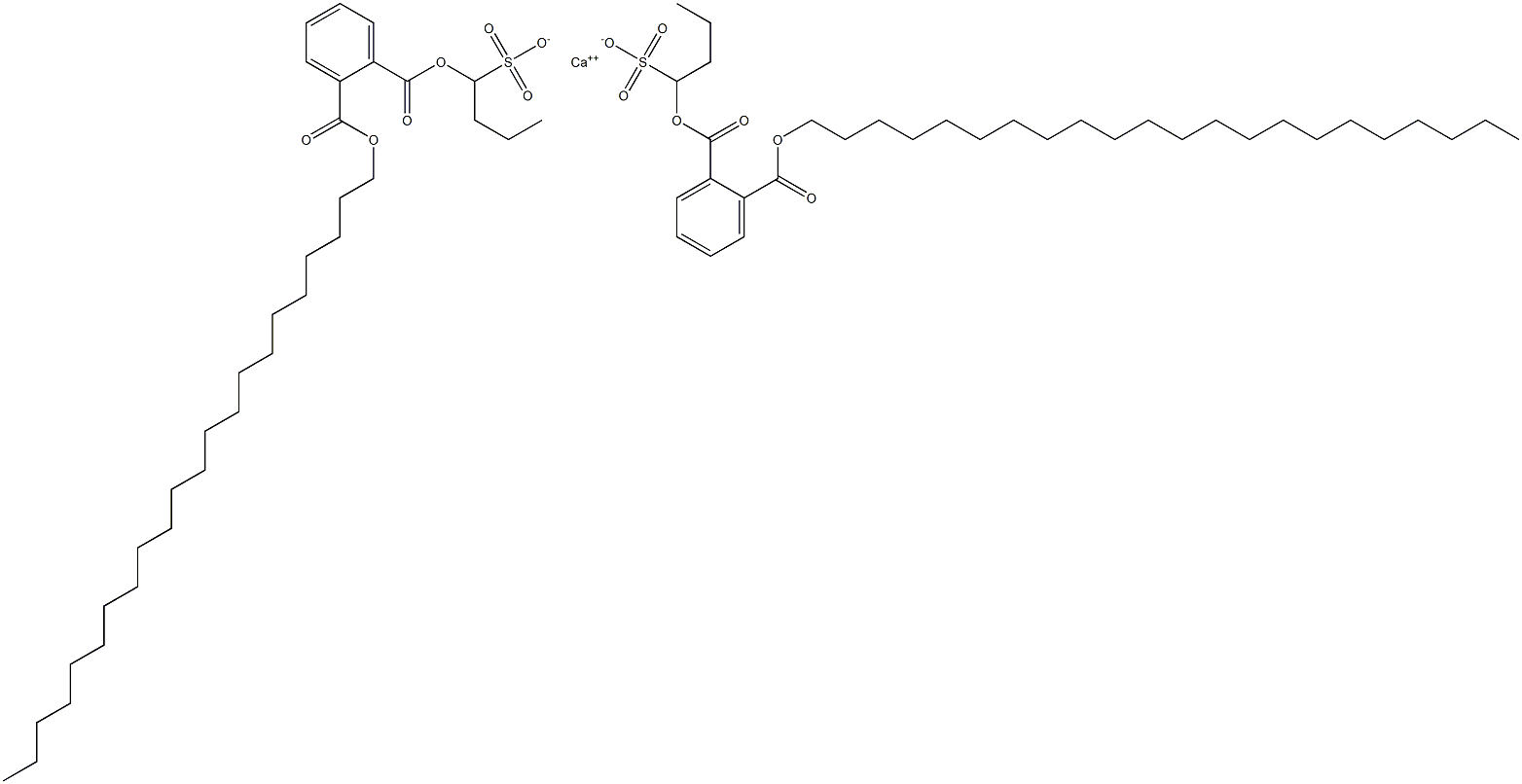 Bis[1-[(2-docosyloxycarbonylphenyl)carbonyloxy]butane-1-sulfonic acid]calcium salt Structure