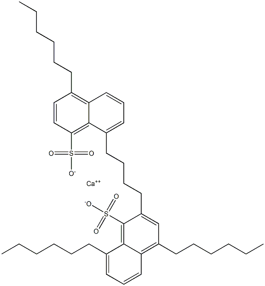 Bis(4,8-dihexyl-1-naphthalenesulfonic acid)calcium salt Structure