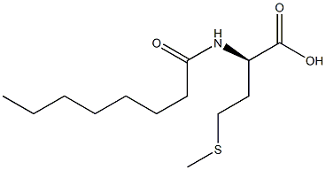 (R)-4-Methylthio-2-[(1-oxooctyl)amino]butanoic acid Structure