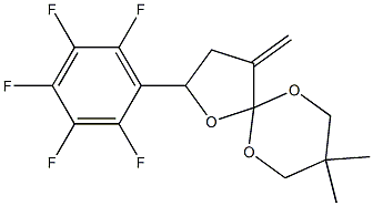 2-(Pentafluorophenyl)-4-methylene-8,8-dimethyl-1,6,10-trioxaspiro[4.5]decane 구조식 이미지