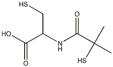 3-Mercapto-2-(2-mercapto-2-methylpropionylamino)propionic acid 구조식 이미지