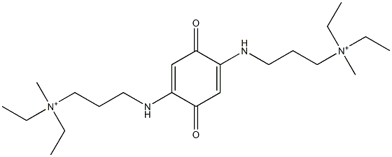 3,3'-[(p-Benzoquinone-2,5-diyl)bis(imino)]bis(N,N-diethyl-N-methyl-1-propanaminium) 구조식 이미지