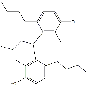 3,3'-Butylidenebis(2-methyl-4-butylphenol) Structure
