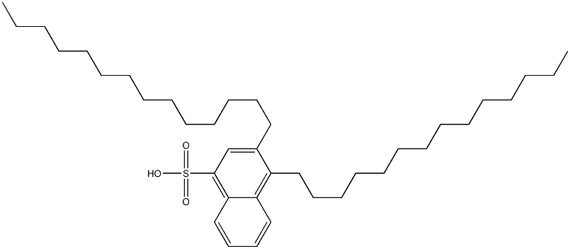 3,4-Ditetradecyl-1-naphthalenesulfonic acid Structure