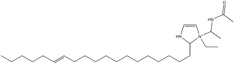 1-[1-(Acetylamino)ethyl]-1-ethyl-2-(13-nonadecenyl)-4-imidazoline-1-ium 구조식 이미지