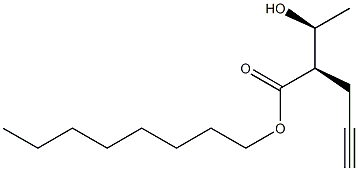 (2R,3S)-3-Hydroxy-2-(2-propynyl)butyric acid octyl ester 구조식 이미지