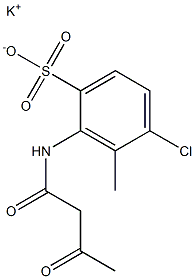 2-(Acetoacetylamino)-4-chloro-3-methylbenzenesulfonic acid potassium salt 구조식 이미지