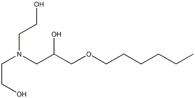1-[Bis(2-hydroxyethyl)amino]-3-hexyloxy-2-propanol Structure