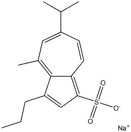 6-Isopropyl-3-propyl-4-methylazulene-1-sulfonic acid sodium salt Structure