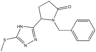 5-(5-Oxo-1-benzylpyrrolidin-2-yl)-3-methylthio-4H-1,2,4-triazole Structure