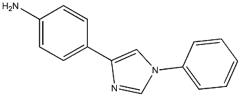 4-[1-[Phenyl]-1H-imidazol-4-yl]aniline 구조식 이미지