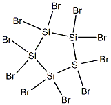 Decabromo-1,2,3,4,5-pentasilacyclopentane Structure