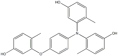 N,N-Bis(3-hydroxy-6-methylphenyl)-4-(3-hydroxy-6-methylphenoxy)benzenamine Structure