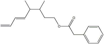 Phenylacetic acid 3,4-dimethyl-5,7-octadienyl ester Structure