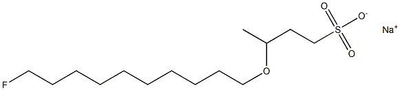 3-(10-Fluorodecyloxy)-1-butanesulfonic acid sodium salt Structure