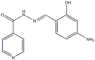 4-Amino-2-hydroxybenzaldehyde isonicotinoyl hydrazone 구조식 이미지