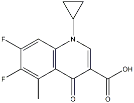 1,4-Dihydro-1-cyclopropyl-5-methyl-4-oxo-6,7-difluoroquinoline-3-carboxylic acid Structure