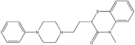 2-[2-[4-(Phenyl)piperazin-1-yl]ethyl]-4-methyl-2H-1,4-benzothiazin-3(4H)-one 구조식 이미지