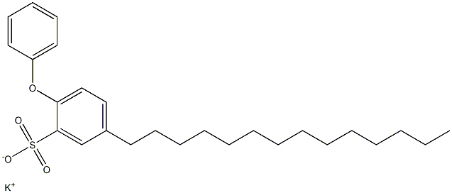 2-Phenoxy-5-tetradecylbenzenesulfonic acid potassium salt Structure