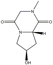 (6S,8R)-4-Methyl-8-hydroxy-1,4-diazabicyclo[4.3.0]nonane-2,5-dione 구조식 이미지