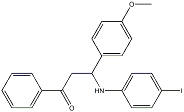 1-(Phenyl)-3-(4-methoxyphenyl)-3-[(4-iodophenyl)amino]propan-1-one Structure