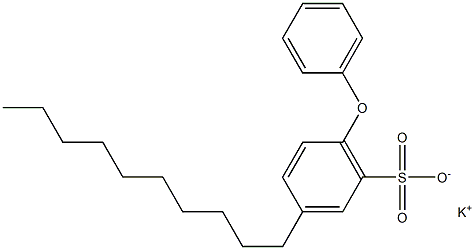 3-Decyl-6-phenoxybenzenesulfonic acid potassium salt 구조식 이미지