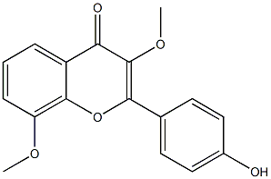 2-(4-Hydroxyphenyl)-3,8-dimethoxy-4H-1-benzopyran-4-one Structure