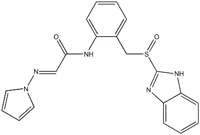 2-[[2-[(Pyrrolizinoacetyl)amino]benzyl]sulfinyl]-1H-benzimidazole 구조식 이미지