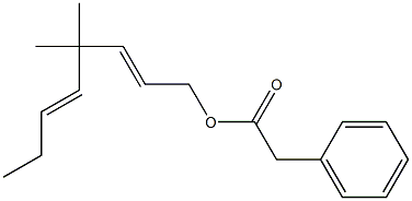 Phenylacetic acid 4,4-dimethyl-2,5-octadienyl ester 구조식 이미지