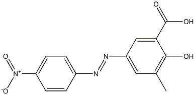 3-Methyl-5-(p-nitrophenylazo)salicylic acid 구조식 이미지