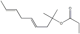 Propionic acid 1,1-dimethyl-3,6-octadienyl ester 구조식 이미지