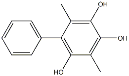 3,6-Dimethyl-5-phenyl-1,2,4-benzenetriol Structure