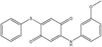 2-(Phenylthio)-5-[(3-methoxyphenyl)amino]-2,5-cyclohexadiene-1,4-dione Structure