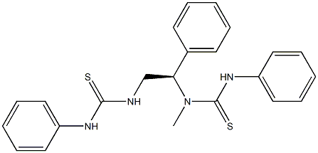 (+)-1-Methyl[1,1'-[(R)-1-phenylethylene]bis(3-phenylthiourea)] 구조식 이미지