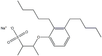 3-(2,3-Dipentylphenoxy)butane-2-sulfonic acid sodium salt 구조식 이미지