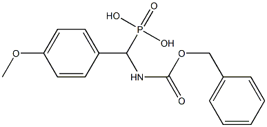 (Benzyloxycarbonylamino)(4-methoxyphenyl)methylphosphonic acid 구조식 이미지