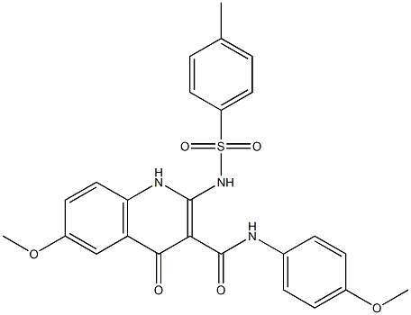 1,4-Dihydro-6-methoxy-N-(4-methoxyphenyl)-2-(4-methylphenylsulfonylamino)-4-oxoquinoline-3-carboxamide Structure
