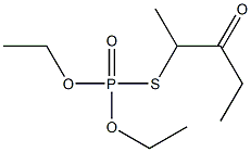 Thiophosphoric acid O,O-diethyl S-(3-oxopentan-2-yl) ester Structure
