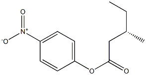 [S,(+)]-3-Methylvaleric acid p-nitrophenyl ester 구조식 이미지