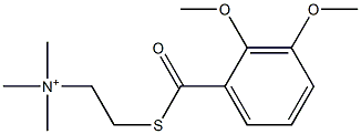 [2-[(2,3-Dimethoxybenzoyl)thio]ethyl]trimethylaminium Structure