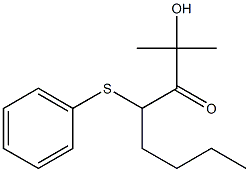 4-(Phenylthio)-2-hydroxy-2-methyl-3-octanone Structure