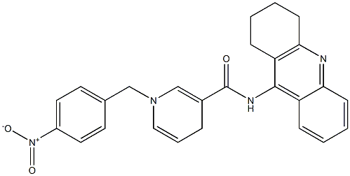 N-[(1,2,3,4-Tetrahydroacridin)-9-yl]-1,4-dihydro-1-(4-nitrobenzyl)pyridine-3-carboxamide Structure