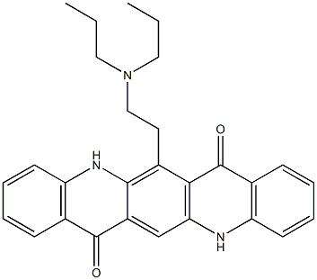 6-[2-(Dipropylamino)ethyl]-5,12-dihydroquino[2,3-b]acridine-7,14-dione Structure